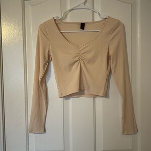 Cropped cream long sleeve